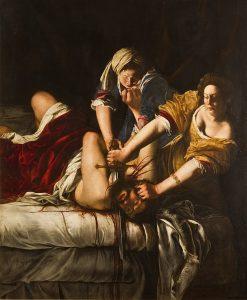 Artemisia Gentileschi. Judith decapitando a Holofernes (1614).