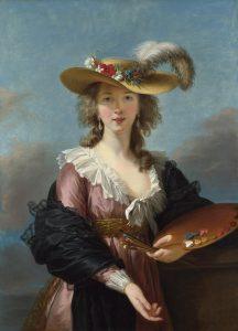Marie Louise Élisabeth Vigée Lebrun, Autorretrato con sombrero (1782).